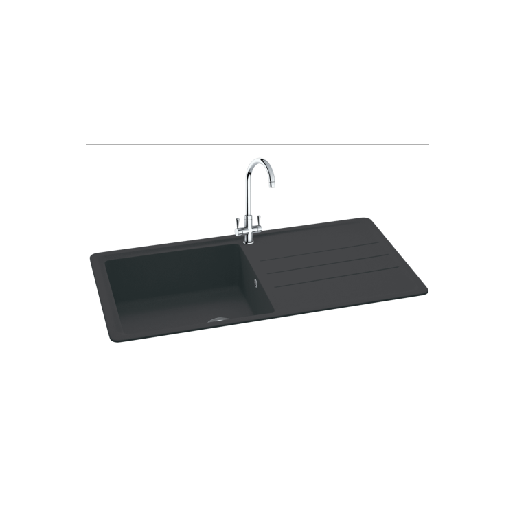 Carron Phoenix Janus Single Bowl Inset White Synthetic Kitchen Sink