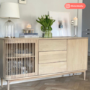 Large Light Oak Sideboard with Drawers - Jarel