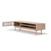 Wide Light Oak TV Stand with Storage - TV&#39;s up to 77&quot; - Jarel