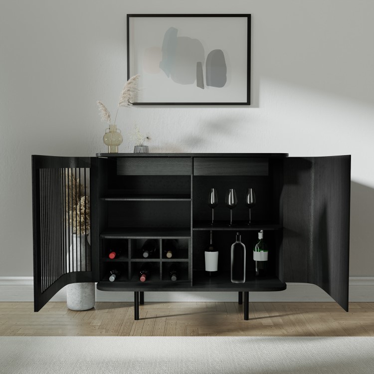 Black Oak Drinks Cabinet -  Jarel