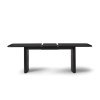Large Black Oak Extendable Dining Table - Seats 6-8 - Jarel