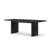 Large Black Oak Extendable Dining Table - Seats 6-8 - Jarel
