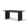 Large Black Oak Extendable Dining Table - Seats 6-8 - Jarel
