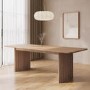 Large Light Oak Extendable Dining Table - Seats 6-8 - Jarel