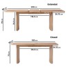 Large Light Oak Extendable Dining Table - Seats 6-8 - Jarel