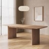 Large Light Oak Extendable Dining Table - Seats 6-8 - Jarel
