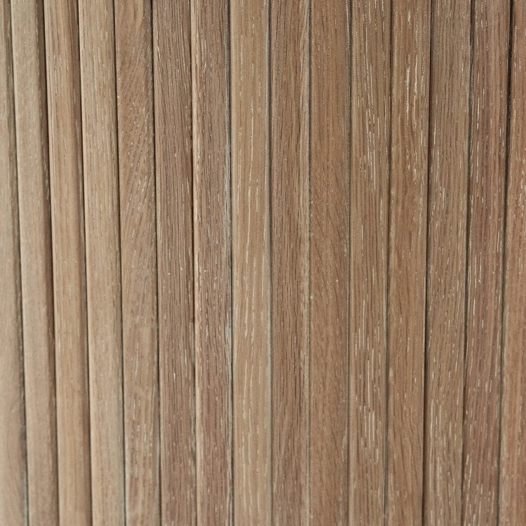 Round Oak Coffee Table with Storage - Jarel