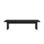 Large Black Oak Dining Bench - Seats 3 - Jarel