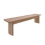 Large Light Oak Dining Bench with Fluted Legs  -  180cm  -  Seats 3  -  Jarel