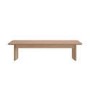 Large Light Oak Dining Bench with Fluted Legs  -  180cm  -  Seats 3  -  Jarel