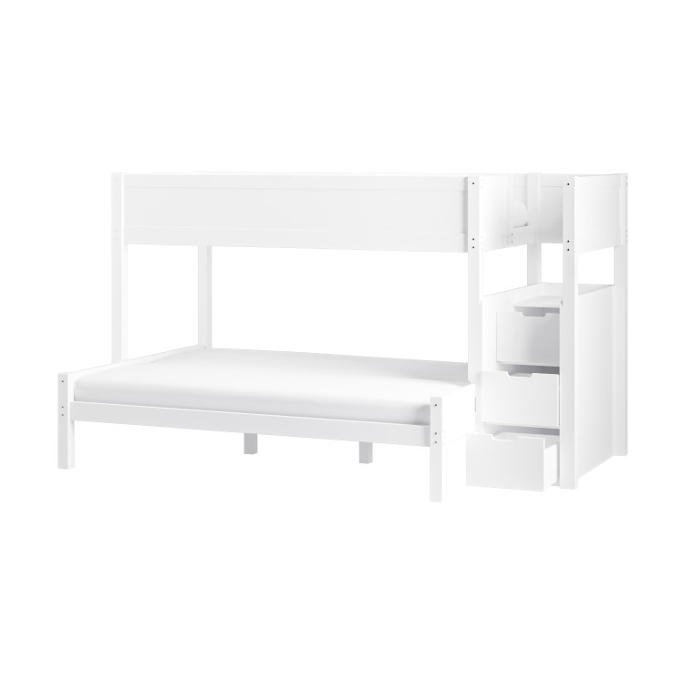 Triple Bunk Bed with Storage Stairs - Single & Double - Jaycee