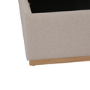 Cream Upholstered Double Ottoman Bed with Wide Headboard and Floating Bedside Tables - Jacques