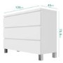 Jenson White High Gloss 3 Chest of Drawers