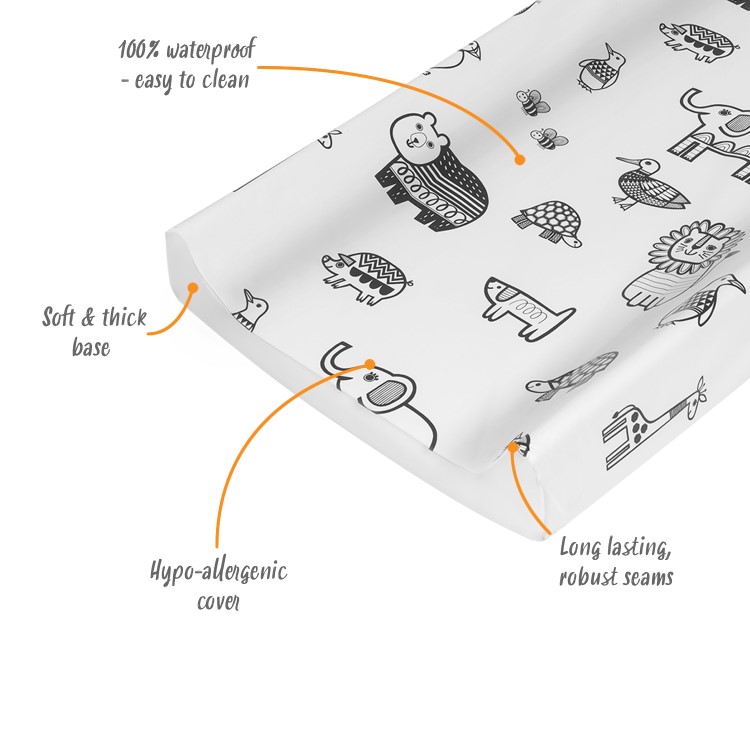 GRADE A1 - Babyway Baby Changing Mat in Animal Wedge Design by Jane Foster