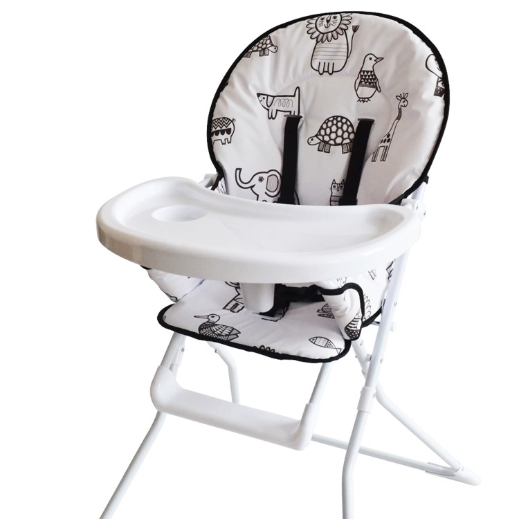 GRADE A1 - Baby High Chair with Animal Print Padded Seat by Jane Foster
