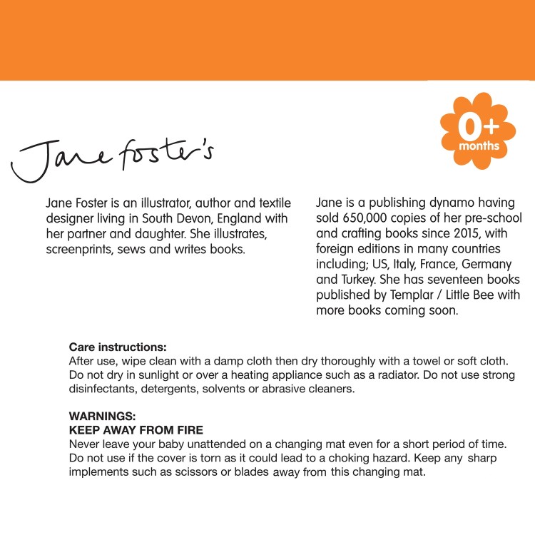 GRADE A1 - Baby Changing Mat with Unisex Animal Design by Jane Foster