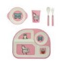 5-piece Kids Tableware Set in Unicorn + Princess Design by Jane Foster