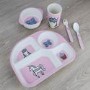 5-piece Kids Tableware Set in Unicorn + Princess Design by Jane Foster