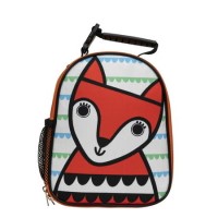 Kids Insulated Lunch Bag with Bottle Pocket and Name Tag by Jane Foster -Fox