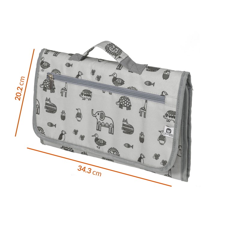 Babyway Travel Changing Mat with Unisex Animal Design by Jane Foster