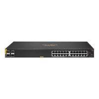 HPE Aruba Networking C-Port 6100 24G 24-Port CLass4 PoE+ with SFP+ Managed Rack-Mountable Switch 370W HPE Aruba Networking C-Port 6100 24G 24-Port CLass4 PoE+ with SFP+ Managed Rack-Mountable Switch 370W