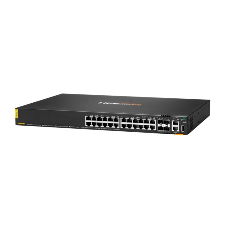 HPE Aruba Networking C-Port 6200F 24G 24-Port Class4 PoE+ with SFP+ L3 Managed Rack-mountable Switch