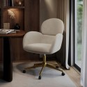 JLE001 Beige Chenille Swivel Office Chair - Joelle