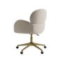 Beige Chenille Swivel Office Chair - Joelle