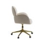 Beige Chenille Swivel Office Chair - Joelle