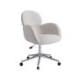 Beige Boucle Swivel Office Chair - Joelle
