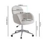 Beige Boucle Swivel Office Chair - Joelle