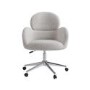 Beige Boucle Swivel Office Chair - Joelle
