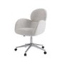 Beige Boucle Swivel Office Chair - Joelle