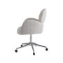 Beige Boucle Swivel Office Chair - Joelle