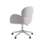 Beige Boucle Swivel Office Chair - Joelle