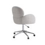 Beige Boucle Swivel Office Chair - Joelle