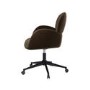 Brown Velvet Swivel Office Chair - Joelle