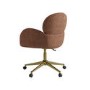 Brown Boucle Swivel Office Chair - Joelle