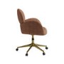 Brown Boucle Swivel Office Chair - Joelle