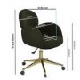 Dark Green Baby Boucle Swivel Office Chair - Joelle 