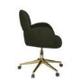 Dark Green Baby Boucle Swivel Office Chair - Joelle 