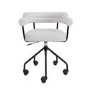 Cream Boucle Swivel Office Chair with Arms - Jules