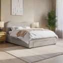 JOA001K Grey Upholstered King Bed Frame with Storage – Joanie