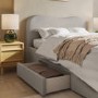 Grey Upholstered King Bed Frame with Storage – Joanie