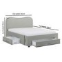 Grey Upholstered King Bed Frame with Storage – Joanie