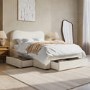 Cream Upholstered Double Bed Frame with Storage – Joanie