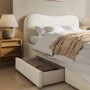Cream Upholstered King Size Bed Frame with Storage Drawers – Joanie