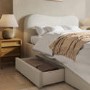 Cream Upholstered King Bed Frame with Storage – Joanie