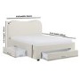 Cream Upholstered King Bed Frame with Storage – Joanie