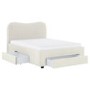 Cream Upholstered King Size Bed Frame with Storage Drawers – Joanie